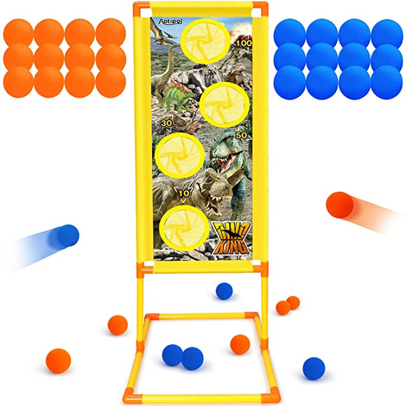 aotipol Dinosaur Theme Target Game with 24 Soft Foam Balls for Kids Teenager