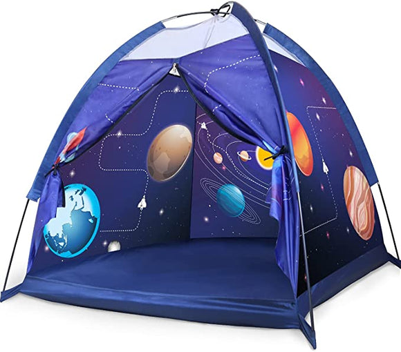 Kids Tent Indoor & Outdoor Playhouse, Space Theme Kids Play Tent for Boys and Girls, Universe Dome Tent for Toddlers, Imaginative Gift for Children 3 Years Old and Up