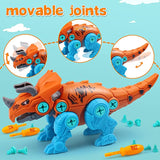 aotipol Dinosaur Toys for Kids 5-7, Take Apart Toys for Boys & Girls with Electric Drill, STEM Building Toys for 4-7 Year Old Toddlers, Learning Toy Gift