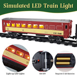 Train Set for Boys Girls - Alloy Electric Toy Train Including Passenger Coach with Lights, Steam Locomotive with Realistic Sounds & Headlight, Coal Car - Christmas Train Sets Under The Tree Gift
