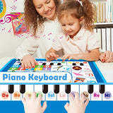 Electronic Interactive Alphabet Wall Chart, Talking ABC & 123 & Piano Tone Poster, Educational Toys for 3 4 5 Year Old Boys Girls, Toddlers Kids Learning Toys