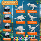 aotipol Dinosaur Painting Kit, Arts and Crafts for Kids Boys Girls, 4 Dinosaur Cars and 6 Dinosaur Figures, Painting Dinosaur Toys, Gifts for Kids Age 3-8 Years Old