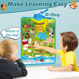 Toys for 3 4 5 Year Old Boys Girls, Electronic Interactive Zoo Wall Chart, Talking Animal Spelling and Knowledge Poster, Educational Learning Toys for Toddlers Ages 3-5