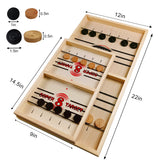 aotipol Fast Sling Puck Game, Large Size 22" Wooden Board Games for Kids & Adults, 2 Player Games for Family & Friends, Tabletop Battle Game, Hockey Foosball Winner Game Natural Wood