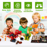 Dinosaur Toys for Kids 3-8, Take Apart Dinosaur Toys for 3 4 5 6 7 8 Years Old Boys Girls with Electric Drill, STEM Construction Building Toys, Dinosaur Building Kit and Learning Gift for Children