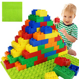 Large Building Blocks for Toddlers Including a Baseplate, 101-piece Classic Building Bricks Set for Kids of All Ages, Basic STEM Toys Gift, Compatible with All Major Brands