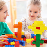 Large Building Blocks for Toddlers Including a Baseplate, 101-piece Classic Building Bricks Set for Kids of All Ages, Basic STEM Toys Gift, Compatible with All Major Brands